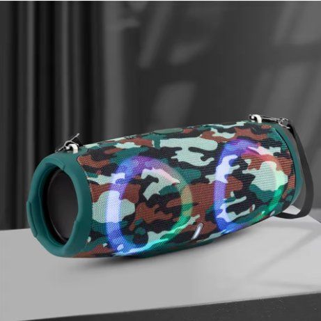 Портативна Bluetooth-колонка 100Вт, RGB-підсвітка, FM, TWS, USB, AUX, 30&times;12&times;12 см Комуфляж 2664247475 фото