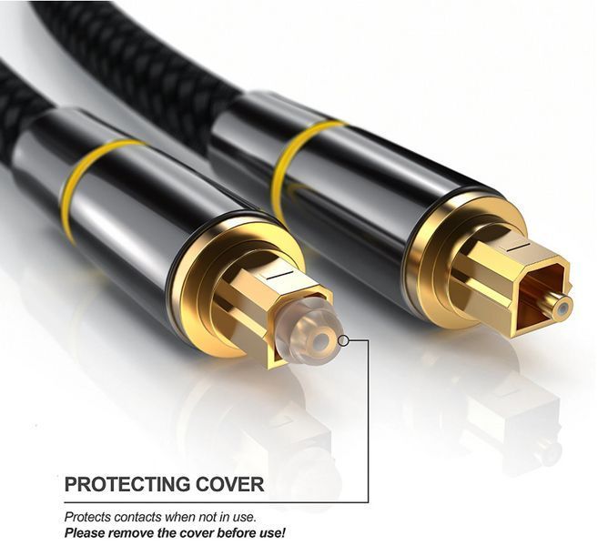 Оптоволоконний кабель (1м Zinc Alloy) для ресивера, CYANMI HIFI 5.1 Digital Optical Audio Cable 2737875635 фото