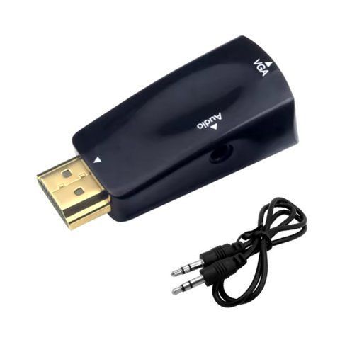 Перехідник кабелю, сумісний із HDMI &ndash; VGA, конвертер 3,5 мм, аудіо-відео 1080P для ПК, ноутбука, планшета 2752851040 фото
