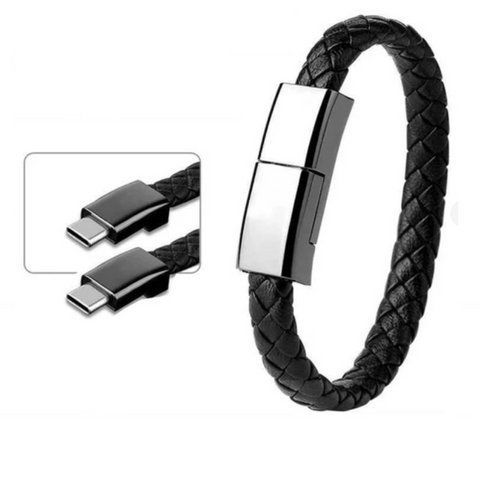 Зарядний кабель Foxconn Fashion Bracelet 22 см. Браслет USB-кабель для iPad, MacBook, Lenovo, Xiaomi та ін. 2451427566 фото