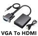Адаптер-конвертер VGA &rarr; HDMI з аудіовиходом та USB живленням 2500964205 фото 1