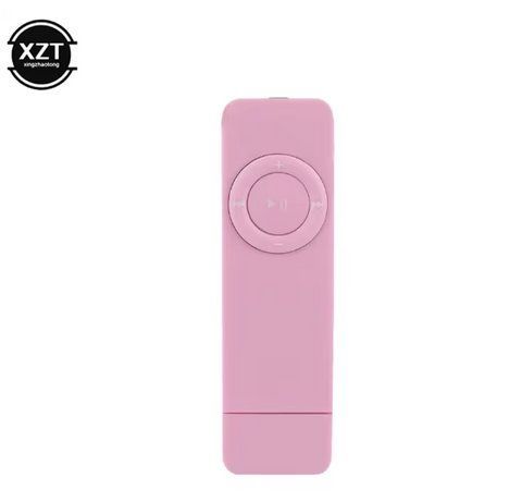 USB MP3 плеєр із підтримкою карт Micro TF і U-диска, міні-плеєр для музики Рожевий 2506285902 фото