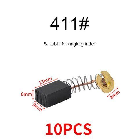 Графітна щітка для двигунів і шліфувальних машин 411 10PCS 2474428604 фото