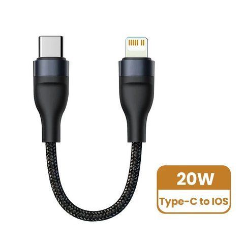 Кабель Olaf TYPE-C до iPhone 20W 3A (Чорний) 2513541645 фото