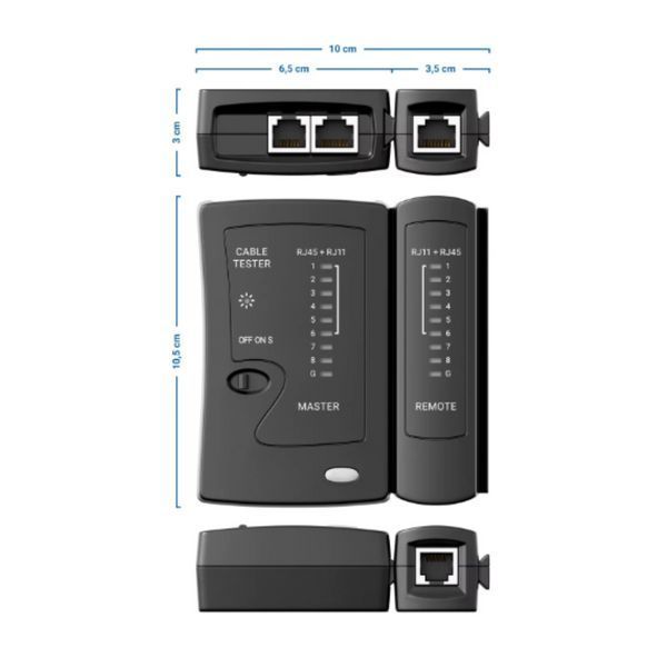Тестер сетевого кабеля Ethernet ZoeRax для LAN RJ45 Cat5 Cat5e Cat6 Cat6a Cat7 UTP/экранированного кабеля и RJ 2438608975 фото