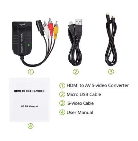 HDMI в AV-S-Video адаптер ( підключення сучасних HDMI-пристроїв до старого AV) AS SHOW 2670279233 фото