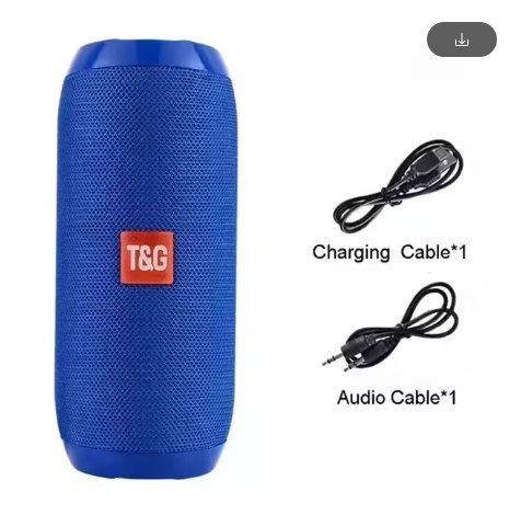 Портативна Bluetooth-колонка з сабвуфером, водозахистом IPX5, FM, TWS, MicroSD, AUX, акумулятором 1200 мА Синій 2662792577 фото