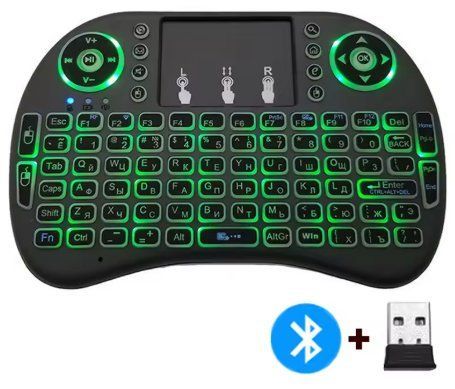 Міні-бездротова клавіатура з Bluetooth і USB | Англійська + Кирилиця | Компактна та зручна 2599085741 фото