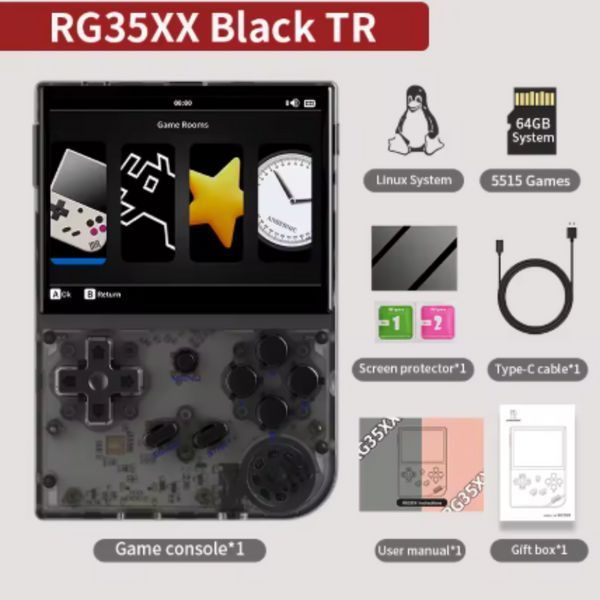 Ігрова ретро-приставка RG35XX Plus Bluetooth Портативна ігрова консоль з 3.5" IPS-екраном 2448813802 фото