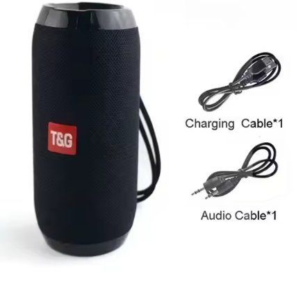 Портативна Bluetooth-колонка з сабвуфером, водозахистом IPX5, FM, TWS, MicroSD, AUX, акумулятором 1200 мА&middot;Чорний 2662790954 фото