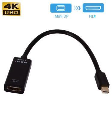 LccKaa 3-в-1 Thunderbolt Mini DP в HDMI VGA DVI конвертер 4K 1080P, адаптер кабель Mini DP для MacBook Black 2513265488 фото