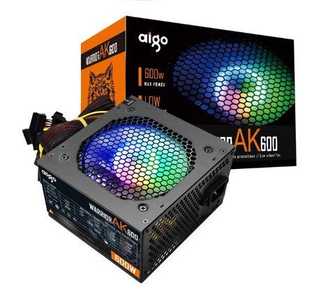Блок живлення ПК Aigo AK 600W PC PSU Power 120mm Fan ATX 2659541091 фото