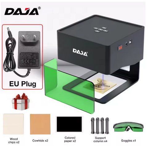 DAJA DJ6 Mini портативний лазерний гравер для дерева, пластику, шкіри, паперу та металу 2729269917 фото