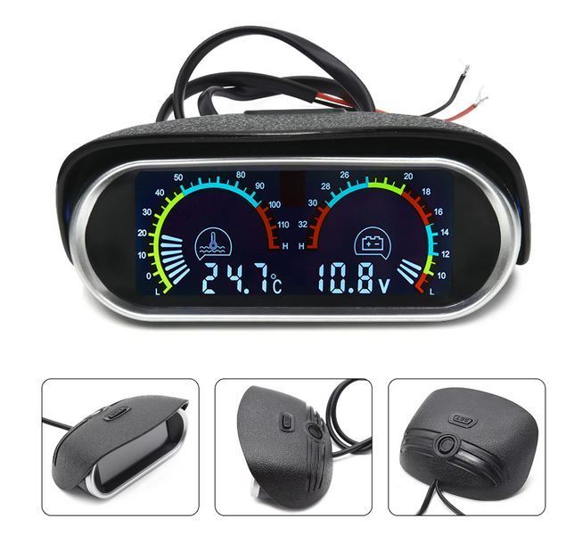 Автомобільний LCD 2-в-1 датчик температури води/вольтметр 2466693649 фото