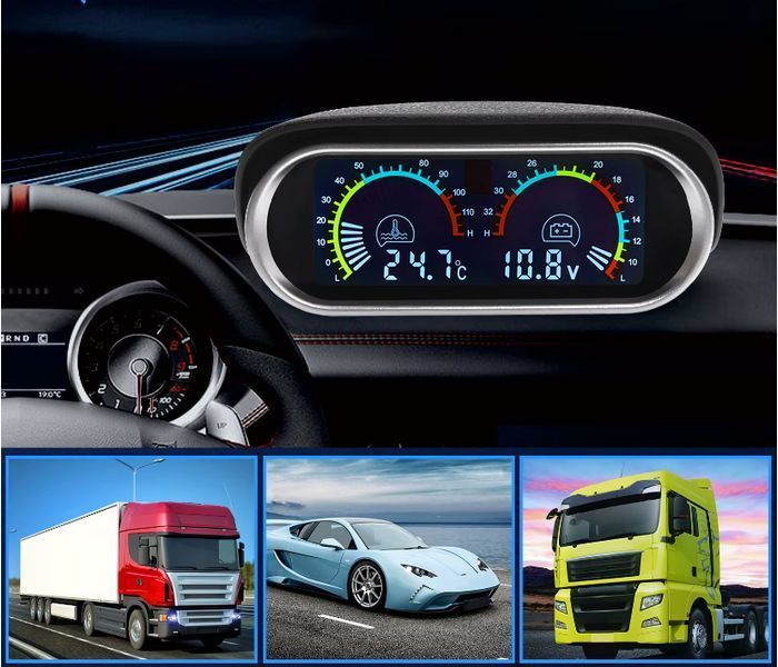 Автомобільний LCD 2-в-1 датчик температури води/вольтметр 2466693649 фото