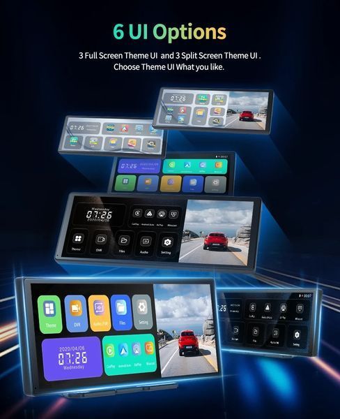 Відеореєстратор Imagebon H50 11.3 дюйма 4K із підтримкою ADAS CarPlay і Android Auto 2481802443 фото