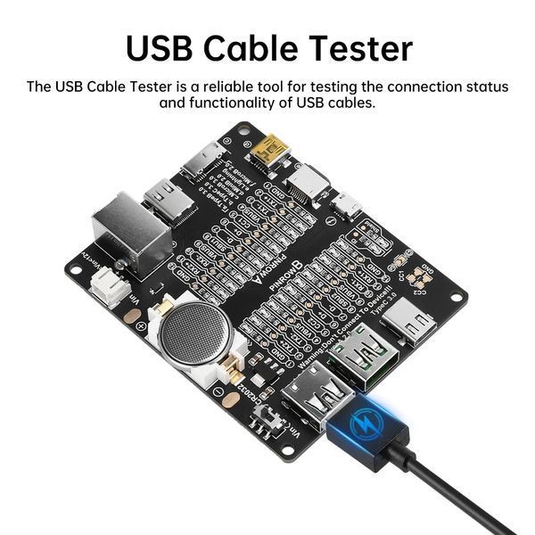 Плата для тестування USB кабелів з індикатором для iOS Android і Type-C з з футляром 2477607333 фото