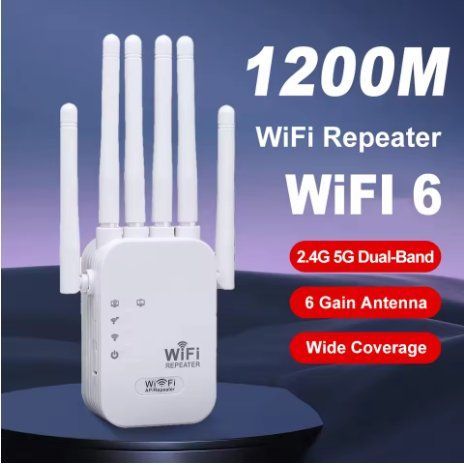 Дводіапазонний Wi-Fi репітер 1200Mbps (2.4GHz + 5GHz), 4 антени, 3 режими роботи &ndash; Repeater, AP, Router 2671176309 фото
