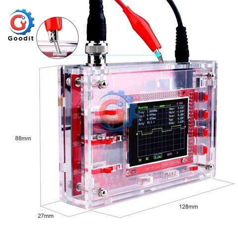 Повний набір для складання цифрового осцилографа з 2.4" TFT LCD екраном та акриловим корпусом 2477617384 фото