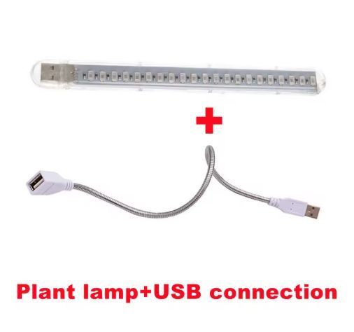 LED лампа для рослин VnnZzo USB (повний спектр для гідропоніки, кімнатних квітів та розсади) 2733227451 фото
