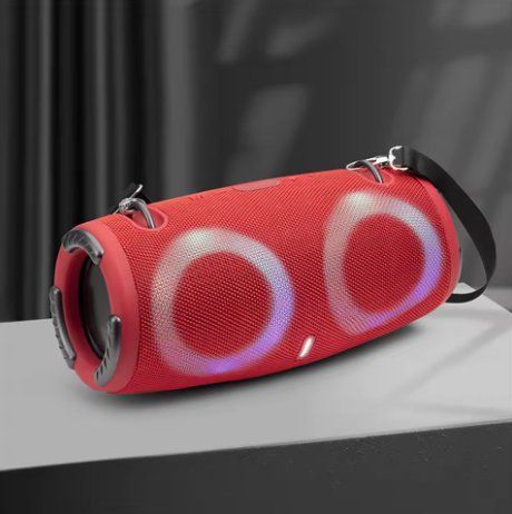 Портативна Bluetooth-колонка 100Вт, RGB-підсвітка, FM, TWS, USB, AUX, 30&times;12&times;12 см Червоний 2664247476 фото