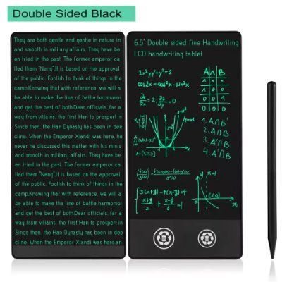 LCD планшет для письма з двостороннім дизайном 6.5" Double-Sided Black для малювання, нотаток, навчання 2567351508 фото