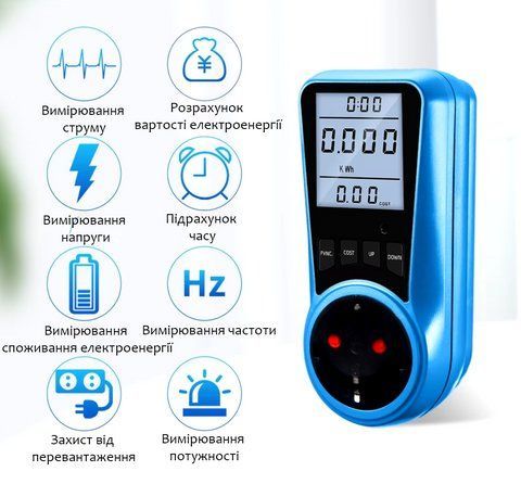 Цифровий вимірювач струму AC 230V, лічильник 2467501515 фото