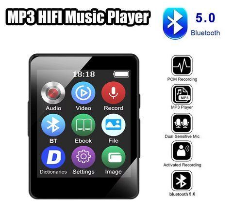 Портативний MP3-плеєр Bluetooth 5.0, LED-екраном, та функцією запису 2462088969 фото