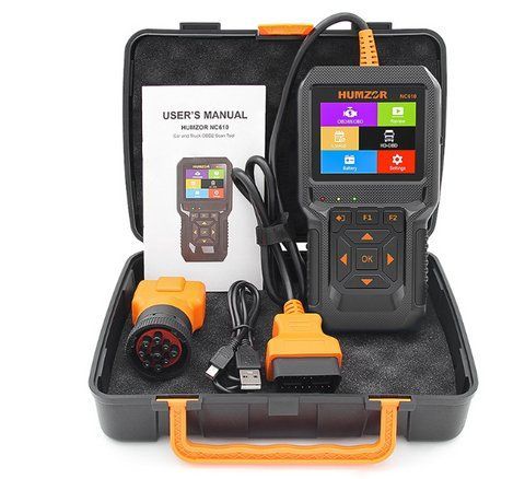 HUMZOR NC610 OBD2 / J1939 сканер для авто 12/24V (легкові та вантажні авто) 2651933888 фото