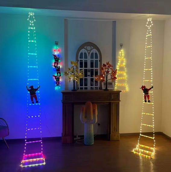 LED гірлянда з Санта-Клаусом (різдвяна прикраса для дому та вулиці) 1,7м 2770161299 фото