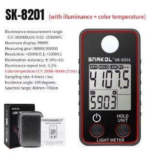 Портативний прилад контролю освітленості SNAKOL SK-8201 (Цифровий люксметр з високою точністю) 2558015602 фото
