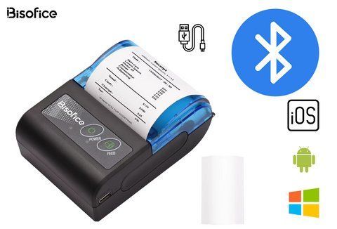 Портативний термопринтер Bisofice 58 мм з Bluetooth та USB підключенням 2463725261 фото